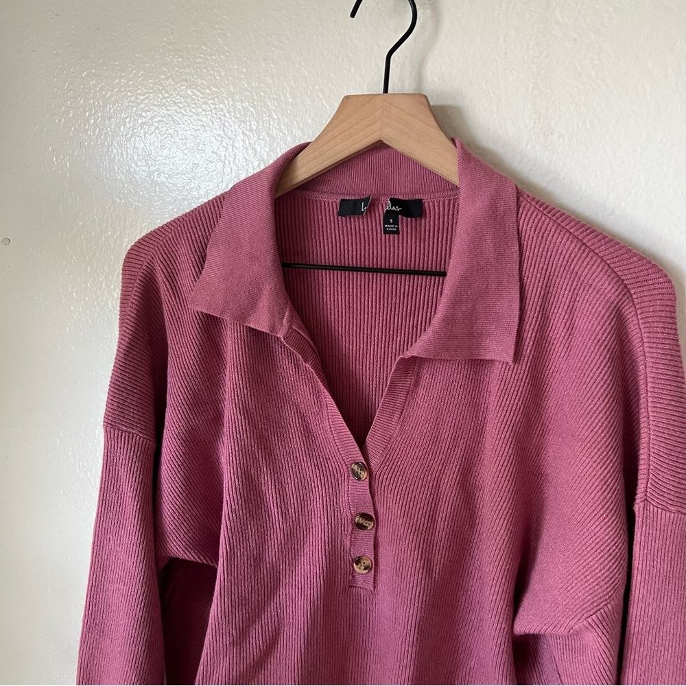 Lulus | Well Rested Dusty Rose Ribbed Pullover Sweater Top - Picture 3 of 8